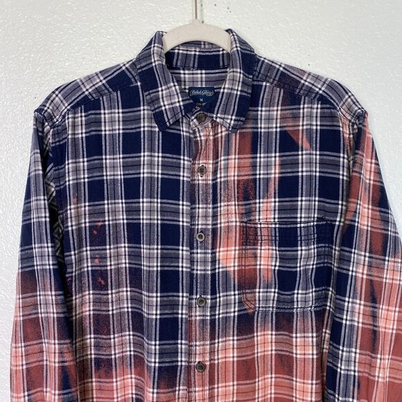 Blink 182 Shirt Adult Medium Bunny Graphic Band Logo Handmade Bleach Flannel - Picture 4 of 15